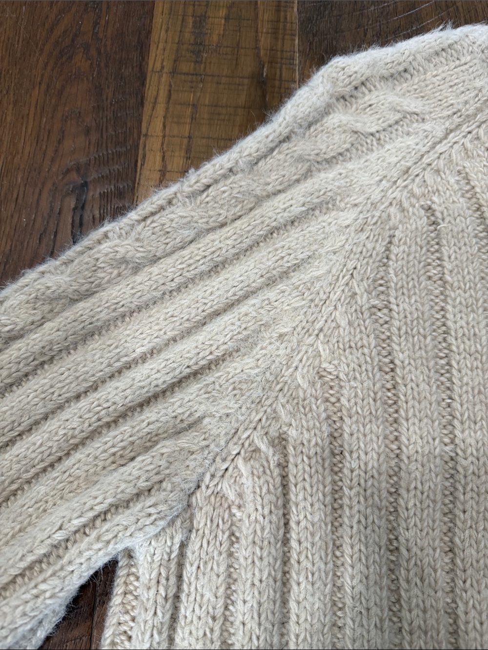Ann Taylor Ivory Cable Knit Crystal-Button Cardigan - Picture 7 of 9